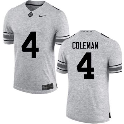 Men's Ohio State Buckeyes #4 Kurt Coleman Gray Nike NCAA College Football Jersey Latest JUM2344NC
